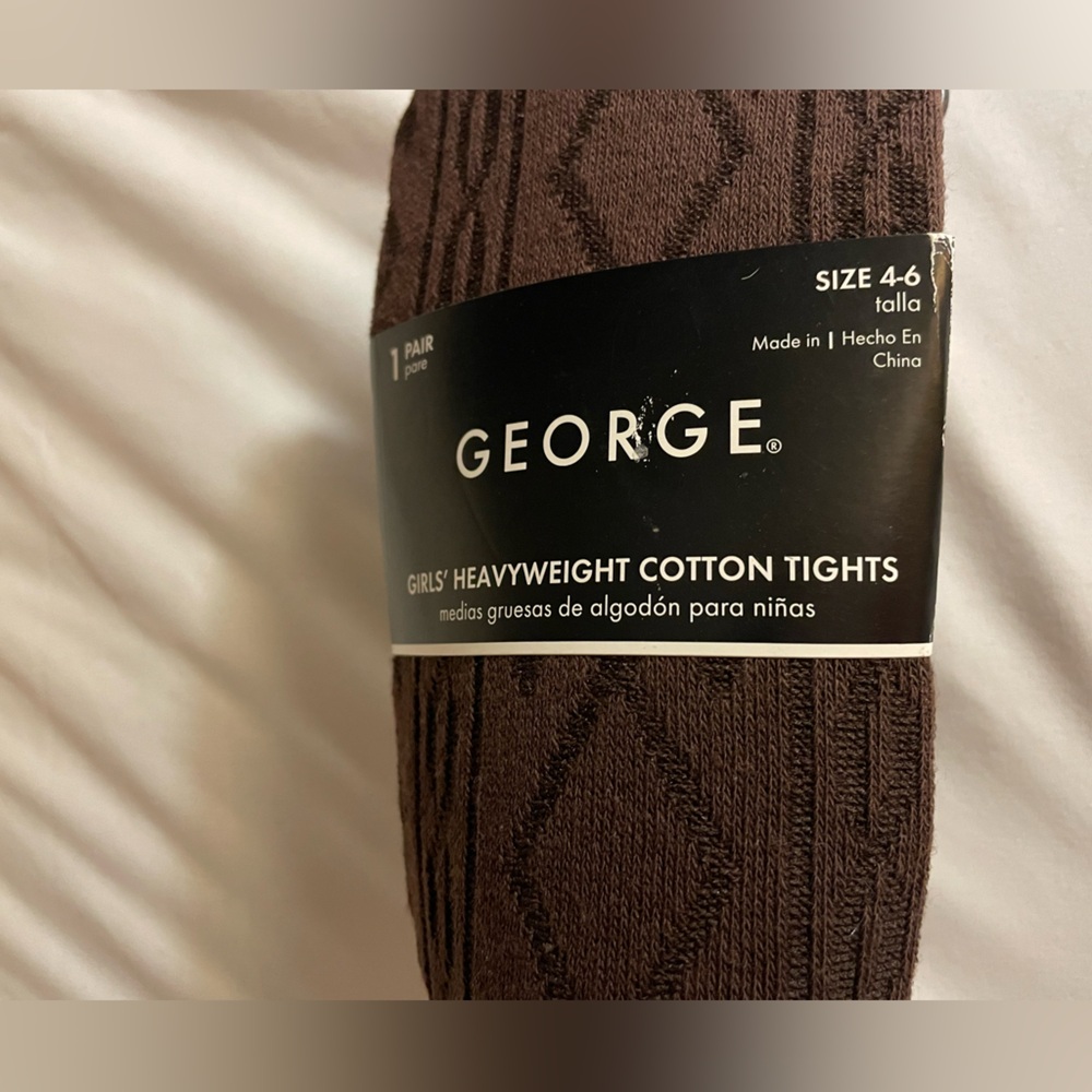Girls brown tights 4-6yrs - Picture 2 of 5
